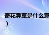 奇花异草是什么意思是什么（什么是奇花异草）