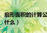 扇形面积的计算公式（扇形面积的计算公式是什么）