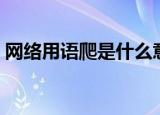 网络用语爬是什么意思（网络用语爬的意思）