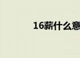 16薪什么意思（16薪的含义）