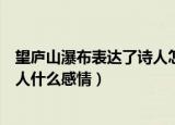 望庐山瀑布表达了诗人怎样的感情（古诗望庐山瀑布描写诗人什么感情）