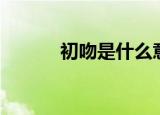 初吻是什么意思（什么是初吻）