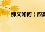 那又如何（应嘉俐歌词 完整版歌词）