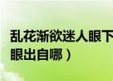 乱花渐欲迷人眼下一句是什么（乱花渐欲迷人眼出自哪）