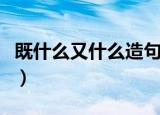 既什么又什么造句（既什么又什么如何造句呢）