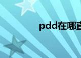 pdd在哪直播（PDD是谁）
