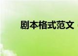 剧本格式范文（剧本格式范文示例）