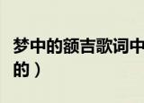 梦中的额吉歌词中文（梦中的额吉歌词是怎样的）