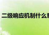 二级响应机制什么意思（二级响应机制介绍）