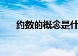 约数的概念是什么（约数概念是什么）