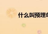 什么叫预埋单（是怎么解释的）