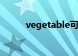 vegetable可数吗（具体说一下）
