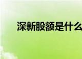 深新股额是什么（如何使用深新股额）