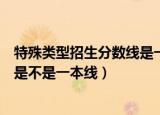 特殊类型招生分数线是一本线吗（特殊类型招生分数线到底是不是一本线）
