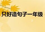 只好造句子一年级（一年级用只好怎么造句）