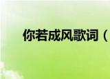 你若成风歌词（你若成风歌词是什么）