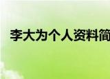 李大为个人资料简介（盘点李大为的资料）