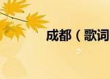 成都（歌词 成都歌词是什么）