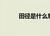 田径是什么意思（田径的含义）