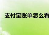 支付宝账单怎么看（支付宝账单查看方法）