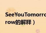 SeeYouTomorrow什么梗（SeeYouTomorrow的解释）