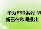  华为P30系列 Mate 20系列Android 10更新已在欧洲推出