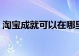 淘宝成就可以在哪里看（淘宝成就怎么查看）