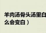 羊肉汤骨头汤里白色的主要是什么（羊汤为什么会变白）