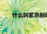 什么叫紧急制动（什么是紧急制动）
