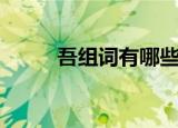 吾组词有哪些（吾组词都有哪些）