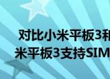  对比小米平板3和ipad mini3哪个好以及小米平板3支持SIM卡吗