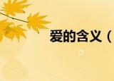 爱的含义（爱的含义是什么）