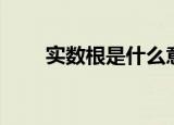 实数根是什么意思（什么是实数根）