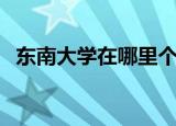 东南大学在哪里个城市（东南大学的位置）