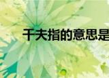 千夫指的意思是什么（千夫指的解释）