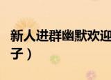 新人进群幽默欢迎语（新人进群幽默欢迎的句子）