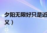 夕阳无限好只是近黄昏什么意思（这句诗的含义）