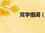 党字组词（党字组词有哪些）