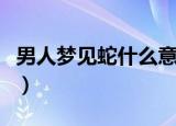 男人梦见蛇什么意思（男人梦见蛇预示着什么）