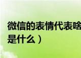 微信的表情代表啥意思（微信的表情代表意思是什么）