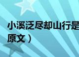 小溪泛尽却山行是什么意思（小溪泛尽却山行原文）