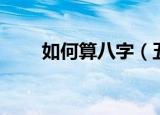 如何算八字（五个步骤教你算八字）