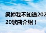 梁博我不知道2020歌词是什么（我不知道2020歌曲介绍）