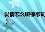 爱情怎么喊停歌词（爱情怎么喊停完整版歌词）