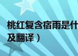 桃红复含宿雨是什么意思（桃红复含宿雨原文及翻译）