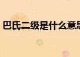 巴氏二级是什么意思（巴氏二级指的是什么）