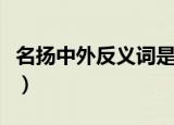 名扬中外反义词是什么（名扬中外反义词是啥）