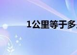 1公里等于多少千米（公里简介）