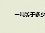 一吨等于多少升（是怎么换算的）