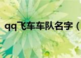 qq飞车车队名字（qq飞车车队名字有什么）